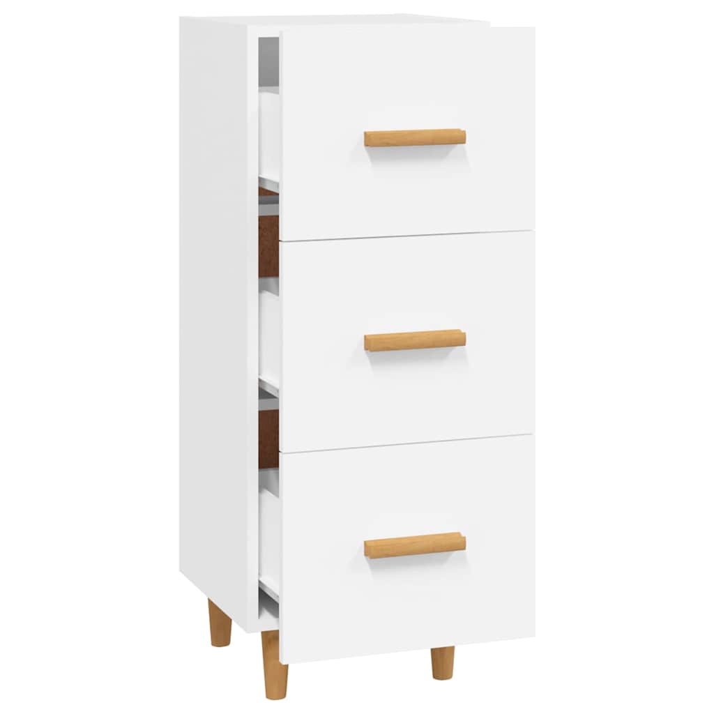 Sideboard White 34,5x34x90 cm Engineered Wood