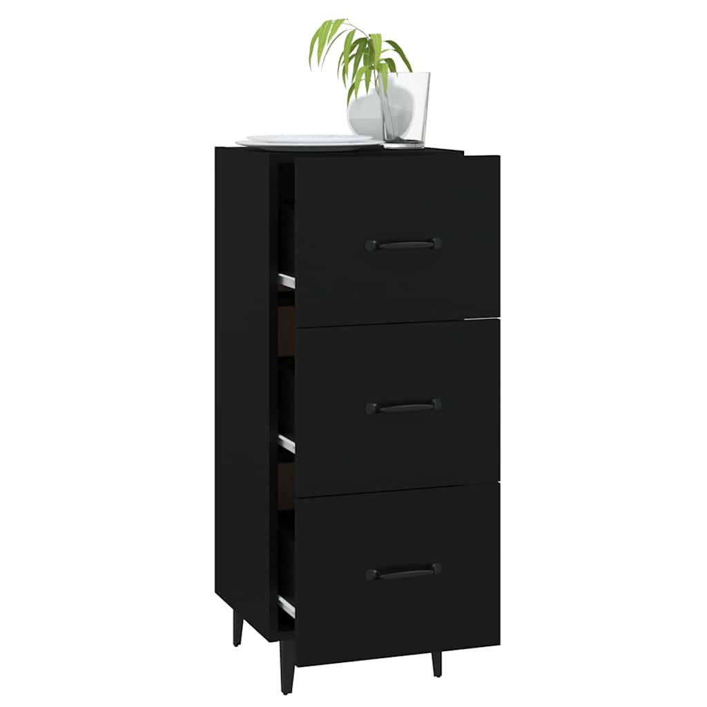 Sideboard Black 34,5x34x90 cm Engineered Wood