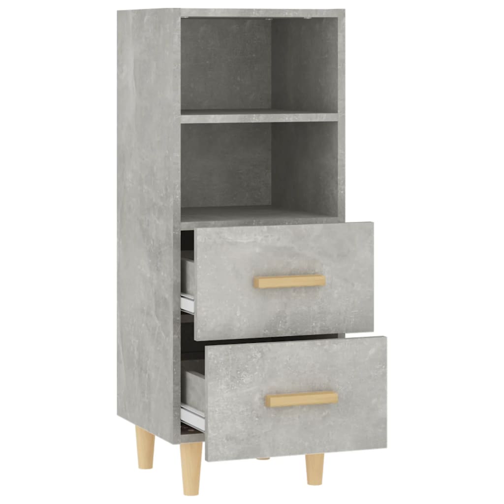Sideboard Concrete Grey 34.5x34x90 cm Engineered Wood
