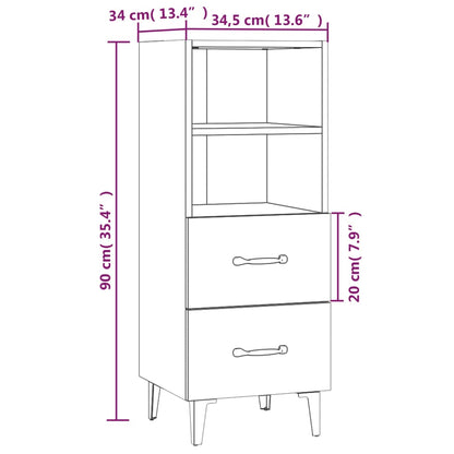Sideboard Sonoma Oak 34.5x34x90 cm Engineered Wood