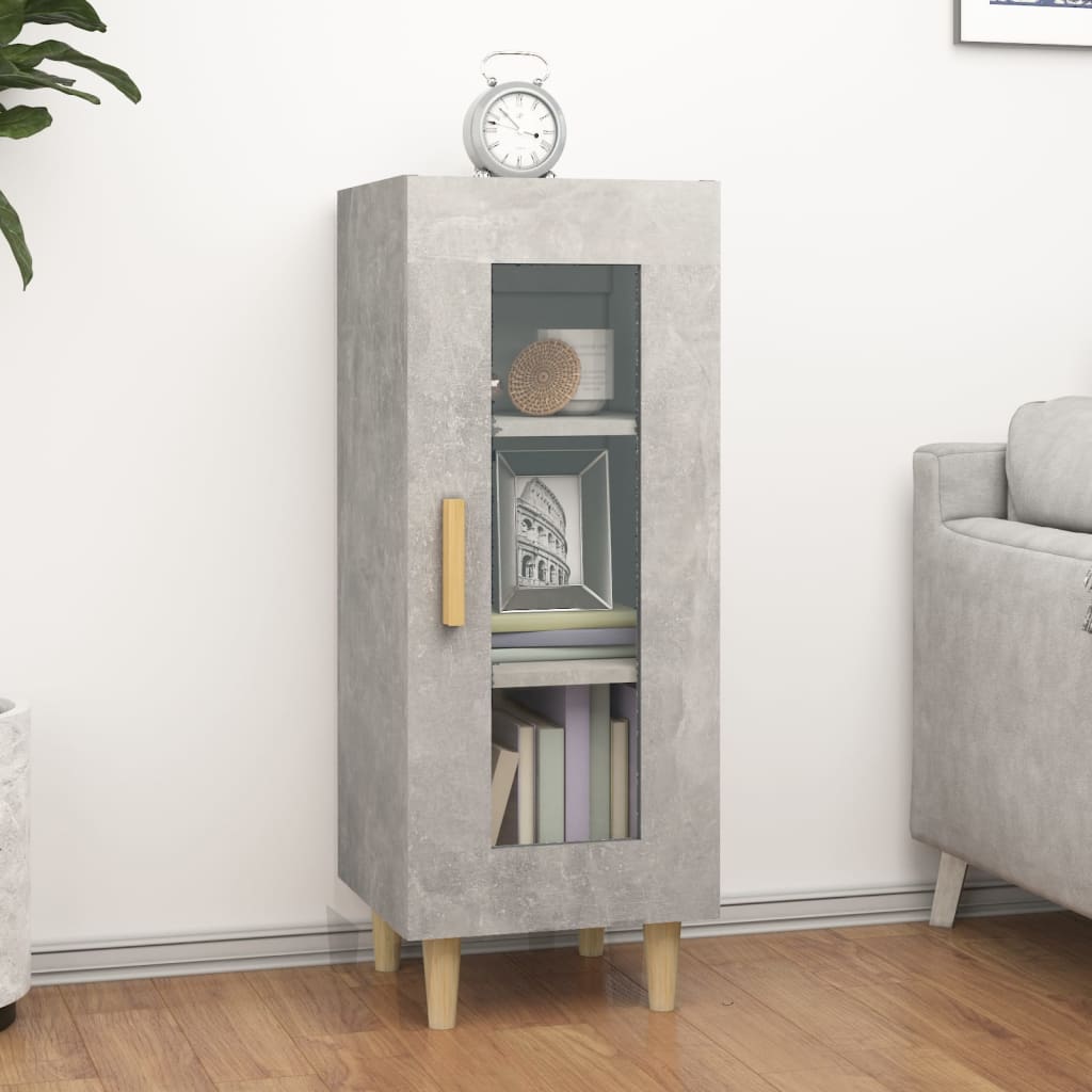 Sideboard Concrete Grey 34.5x34x90 cm Engineered Wood