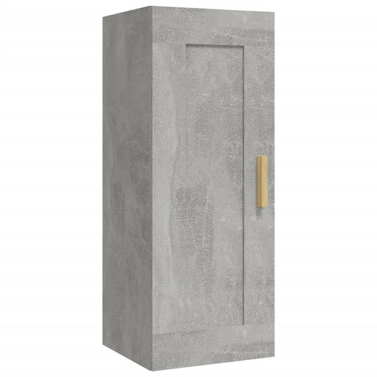 Wall Cabinet Concrete Grey 35x34x90 cm Engineered Wood