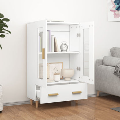 Highboard White 70x31x115 cm Engineered Wood