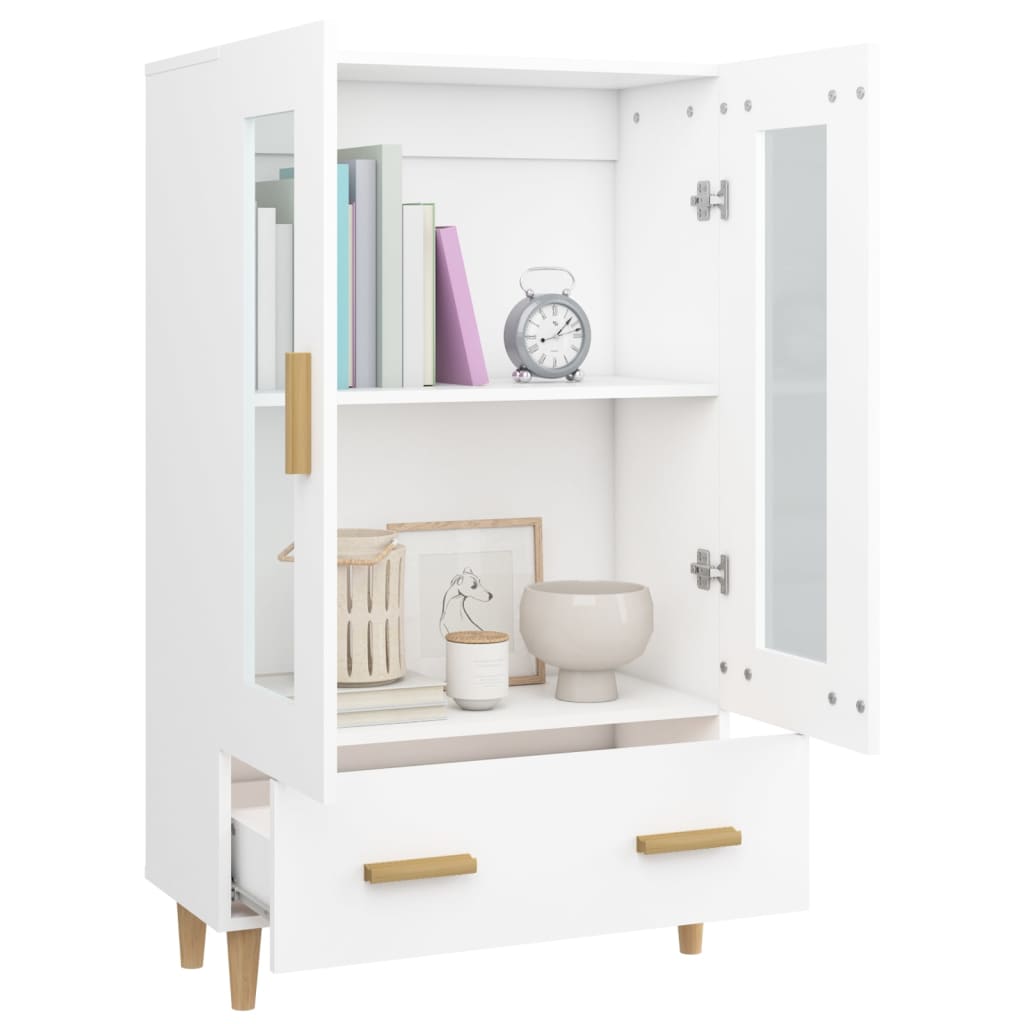Highboard White 70x31x115 cm Engineered Wood