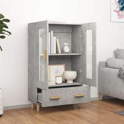Highboard Concrete Grey 70x31x115 cm Engineered Wood