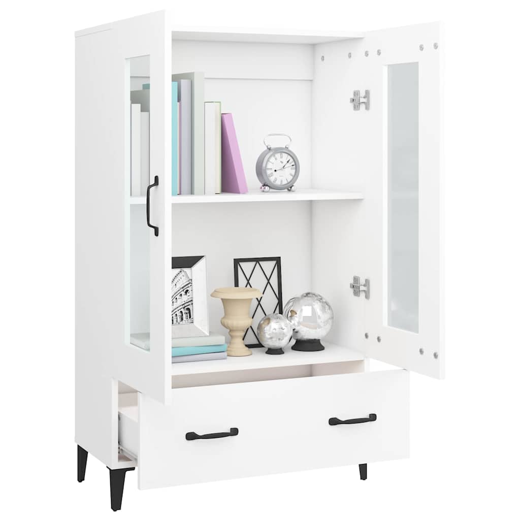 Highboard White 70x31x115 cm Engineered Wood