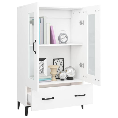 Highboard White 70x31x115 cm Engineered Wood
