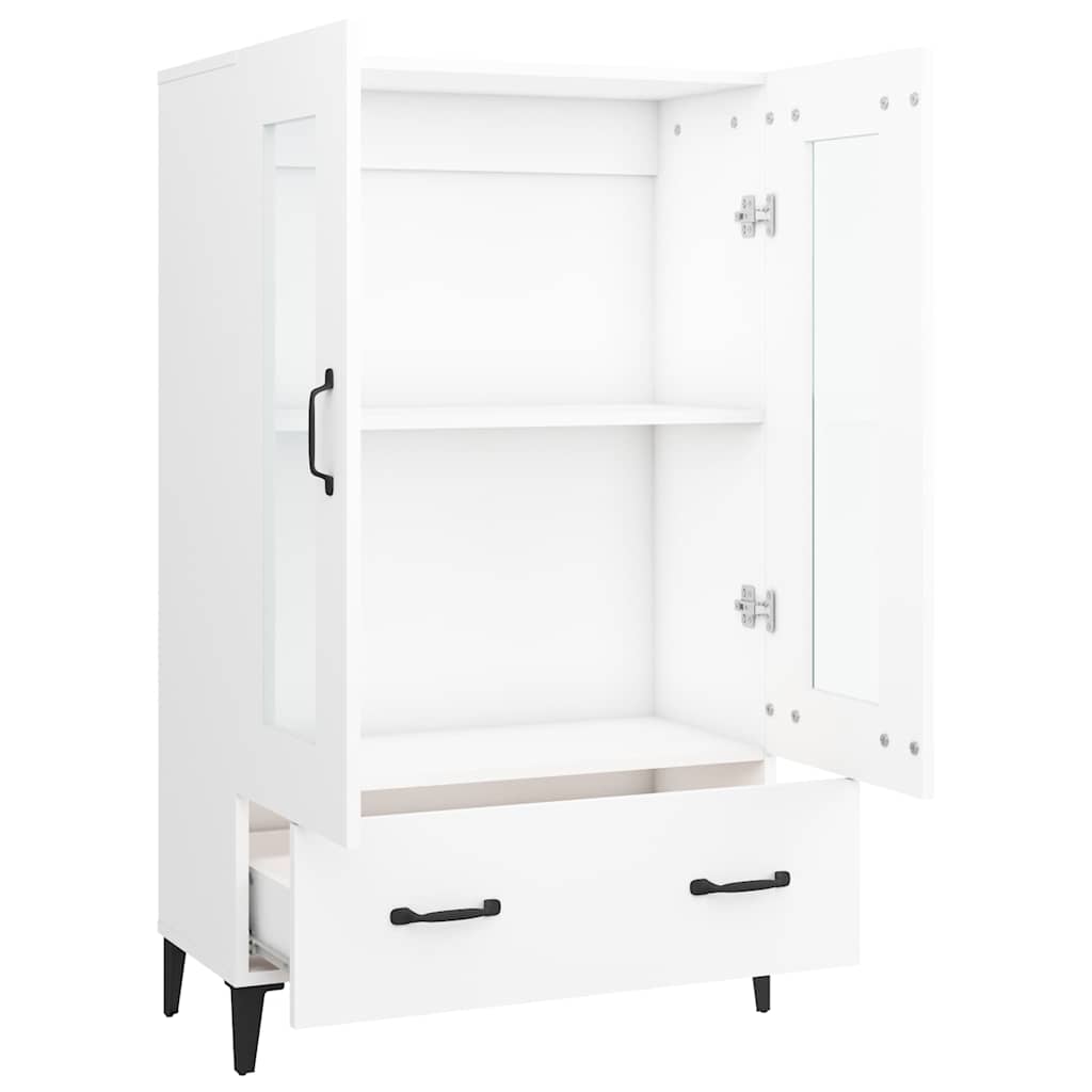 Highboard White 70x31x115 cm Engineered Wood