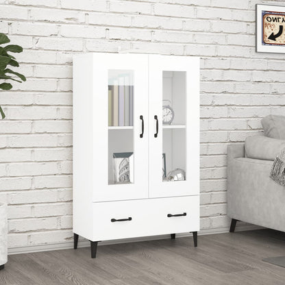 Highboard White 70x31x115 cm Engineered Wood
