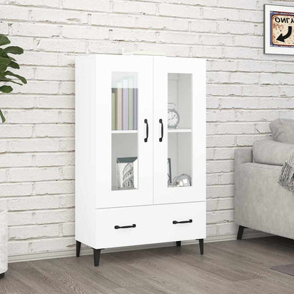 Highboard White 70x31x115 cm Engineered Wood
