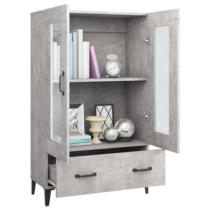 Highboard Concrete Grey 70x31x115 cm Engineered Wood