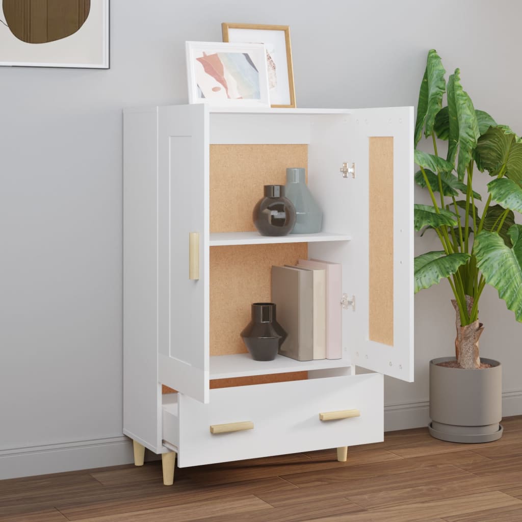 Highboard White 70x31x115 cm Engineered Wood