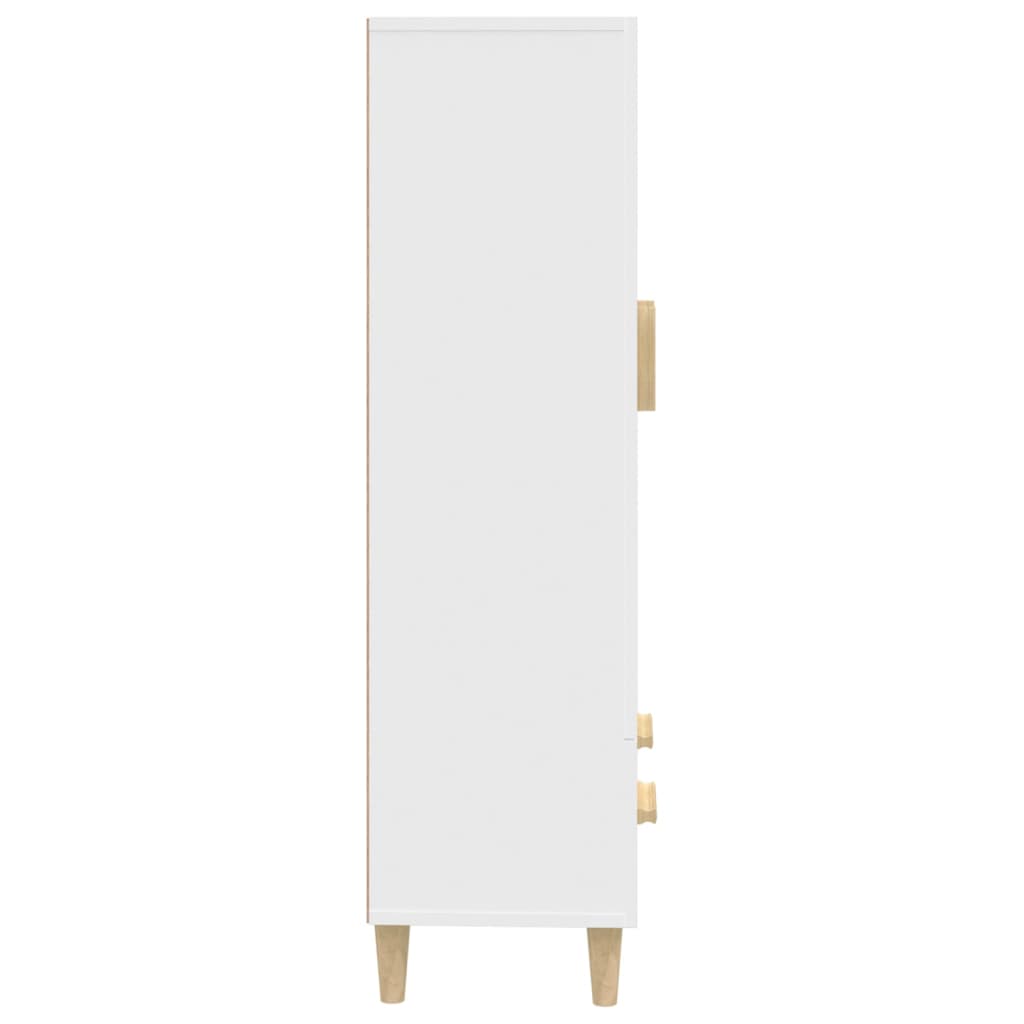 Highboard White 70x31x115 cm Engineered Wood