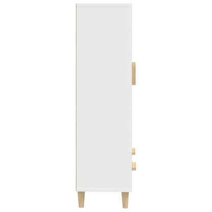 Highboard White 70x31x115 cm Engineered Wood