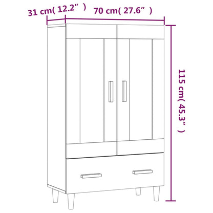 Highboard Sonoma Oak 70x31x115 cm Engineered Wood