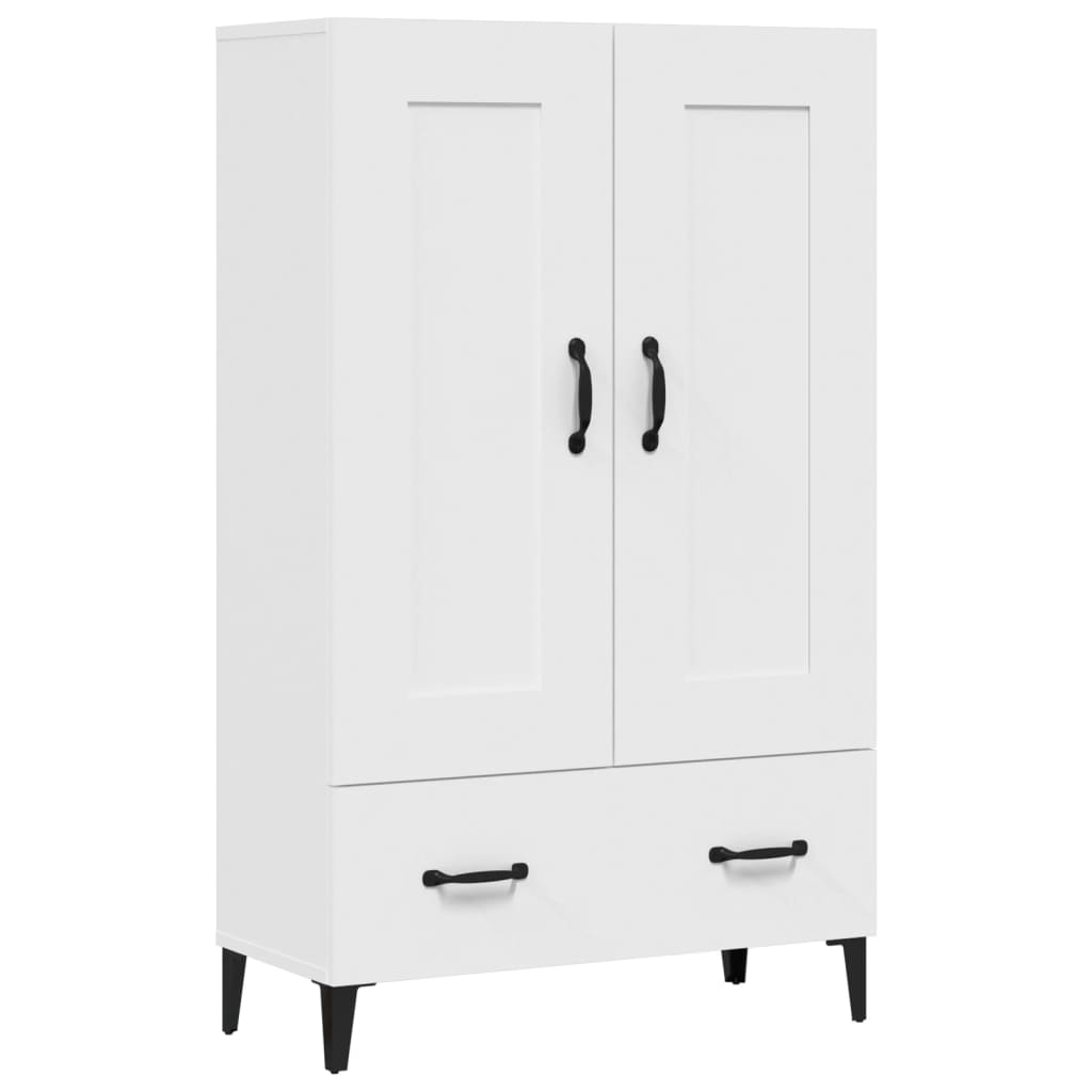 Highboard White 70x31x115 cm Engineered Wood