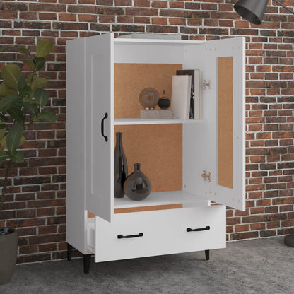 Highboard White 70x31x115 cm Engineered Wood