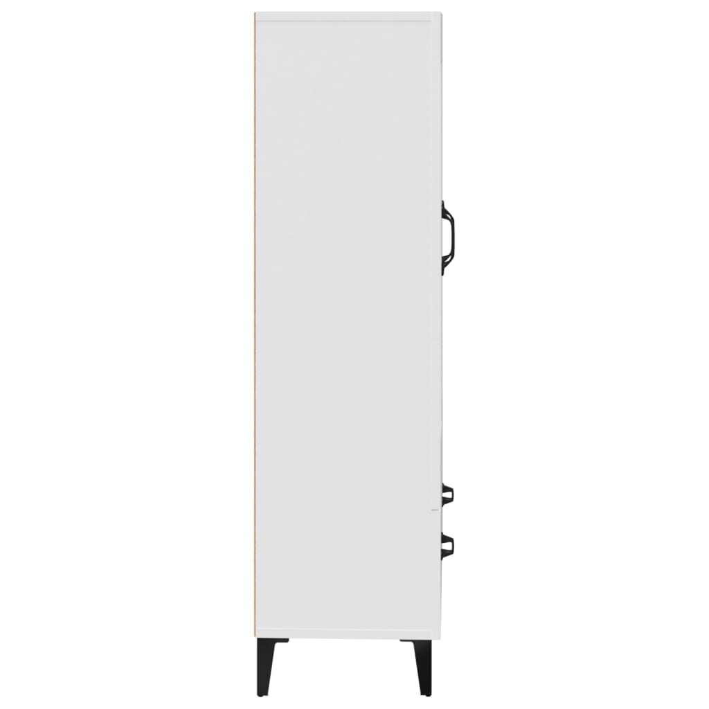 Highboard White 70x31x115 cm Engineered Wood