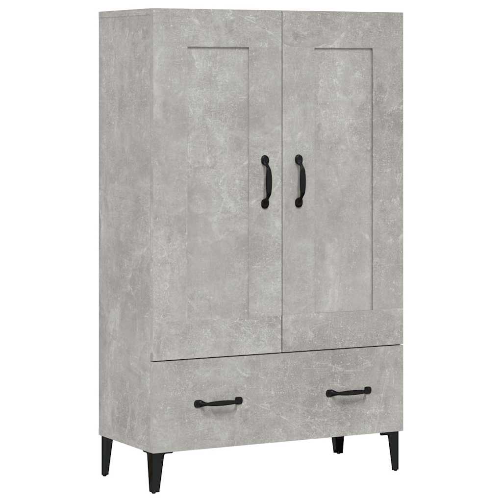 Highboard Concrete Grey 70x31x115 cm Engineered Wood