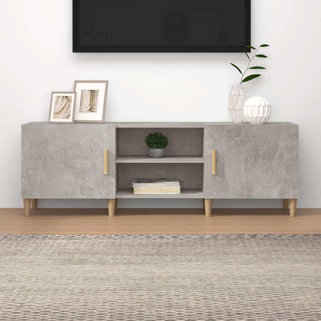 812622 vidaXL TV Cabinet Concrete Grey 150x30x50 cm Engineered Wood