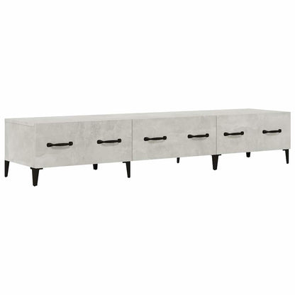 812649 vidaXL TV Cabinet Concrete Grey 150x34,5x30 cm Engineered Wood