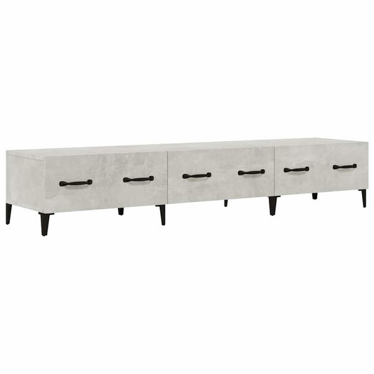 812649 vidaXL TV Cabinet Concrete Grey 150x34,5x30 cm Engineered Wood
