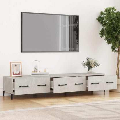 812649 vidaXL TV Cabinet Concrete Grey 150x34,5x30 cm Engineered Wood