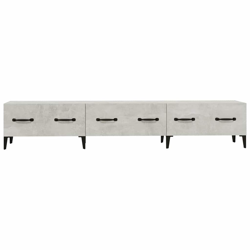 812649 vidaXL TV Cabinet Concrete Grey 150x34,5x30 cm Engineered Wood