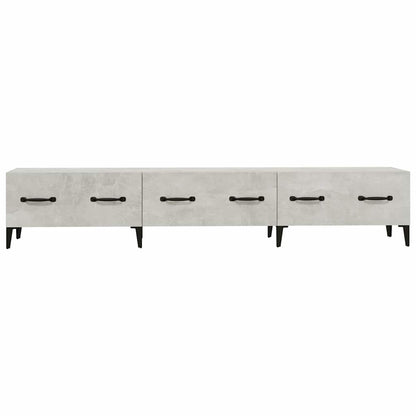 812649 vidaXL TV Cabinet Concrete Grey 150x34,5x30 cm Engineered Wood