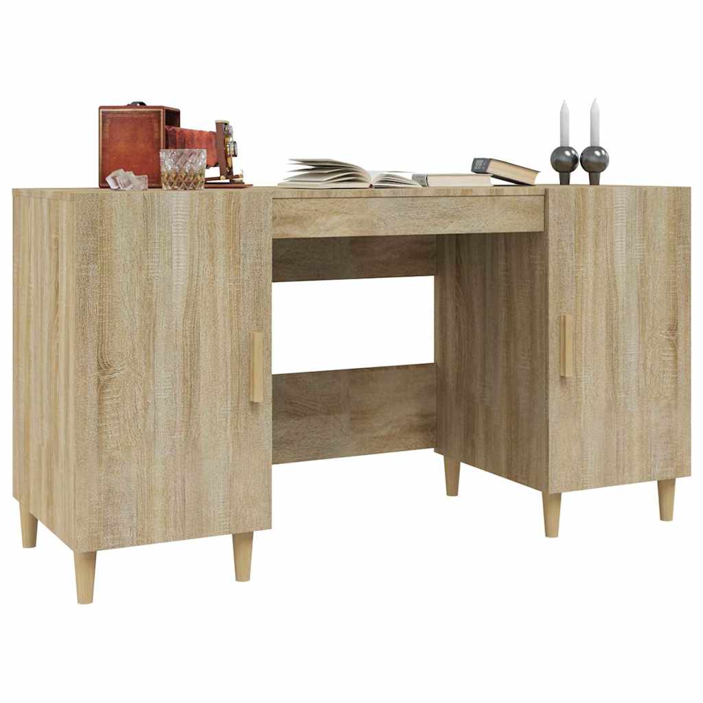 Desk Sonoma Oak 140x50x75 cm Engineered Wood