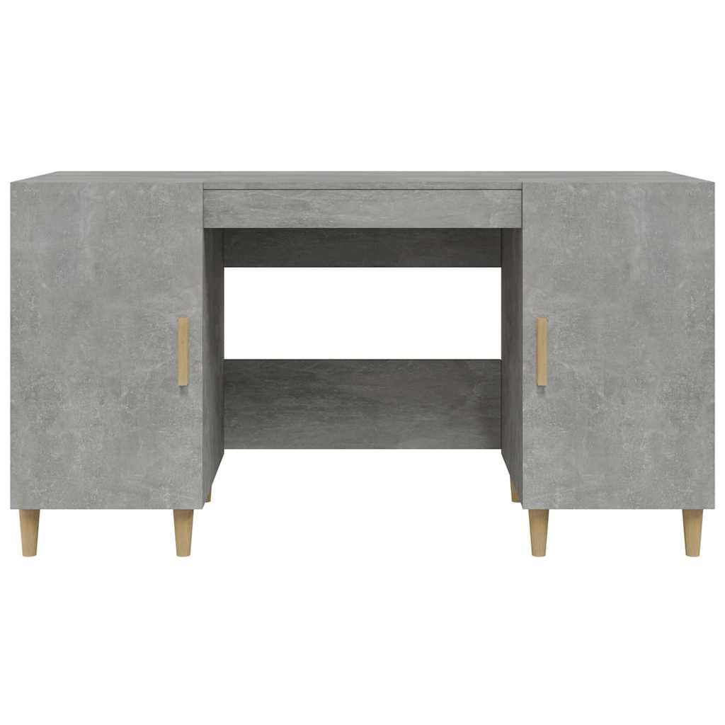 Desk Concrete Grey 140x50x75 cm Engineered Wood