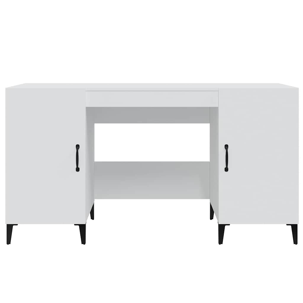 812771 vidaXL Desk White 140x50x75 cm Engineered Wood