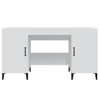 812771 vidaXL Desk White 140x50x75 cm Engineered Wood
