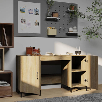 Desk Sonoma Oak 140x50x75 cm Engineered Wood