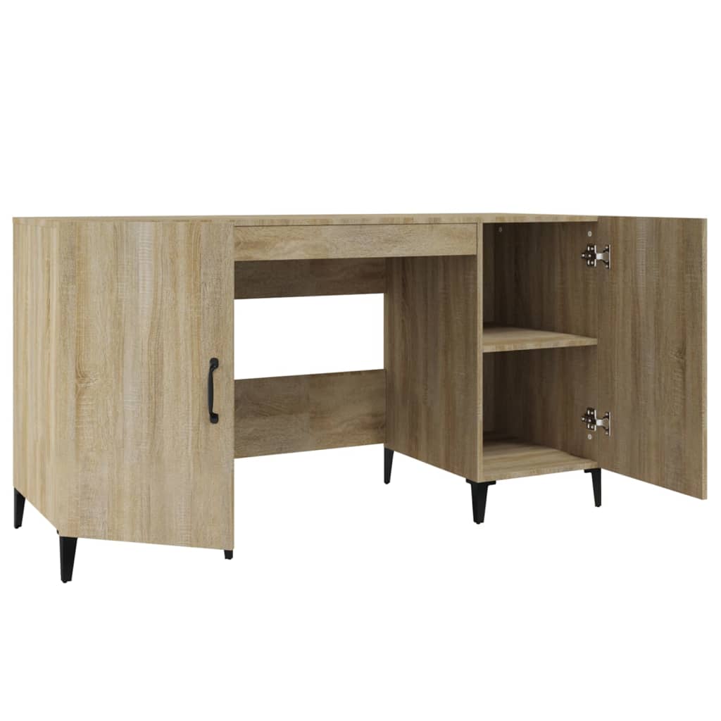 Desk Sonoma Oak 140x50x75 cm Engineered Wood