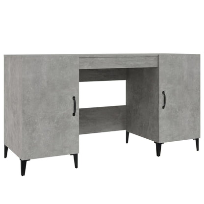 Desk Concrete Grey 140x50x75 cm Engineered Wood