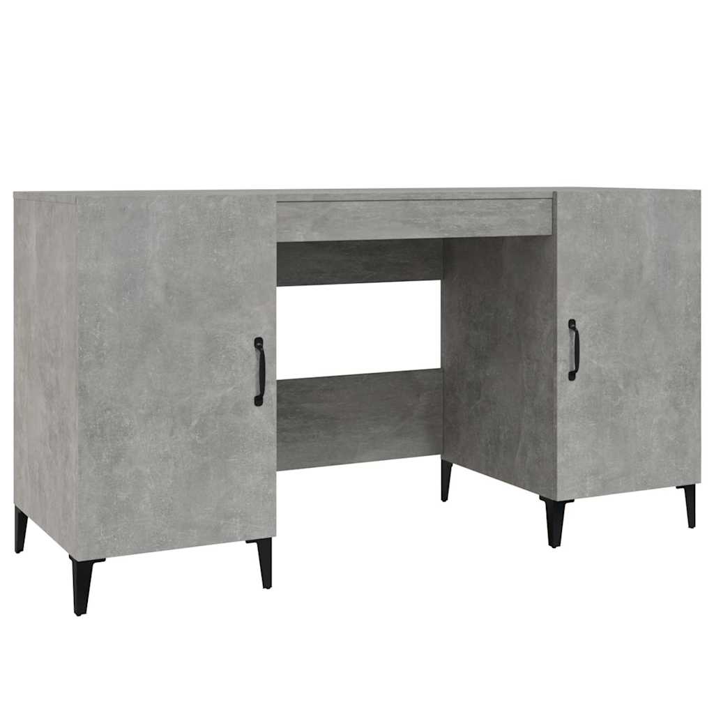 812775 vidaXL Desk Concrete Grey 140x50x75 cm Engineered Wood