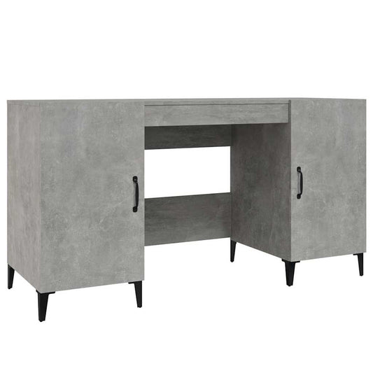 812775 vidaXL Desk Concrete Grey 140x50x75 cm Engineered Wood