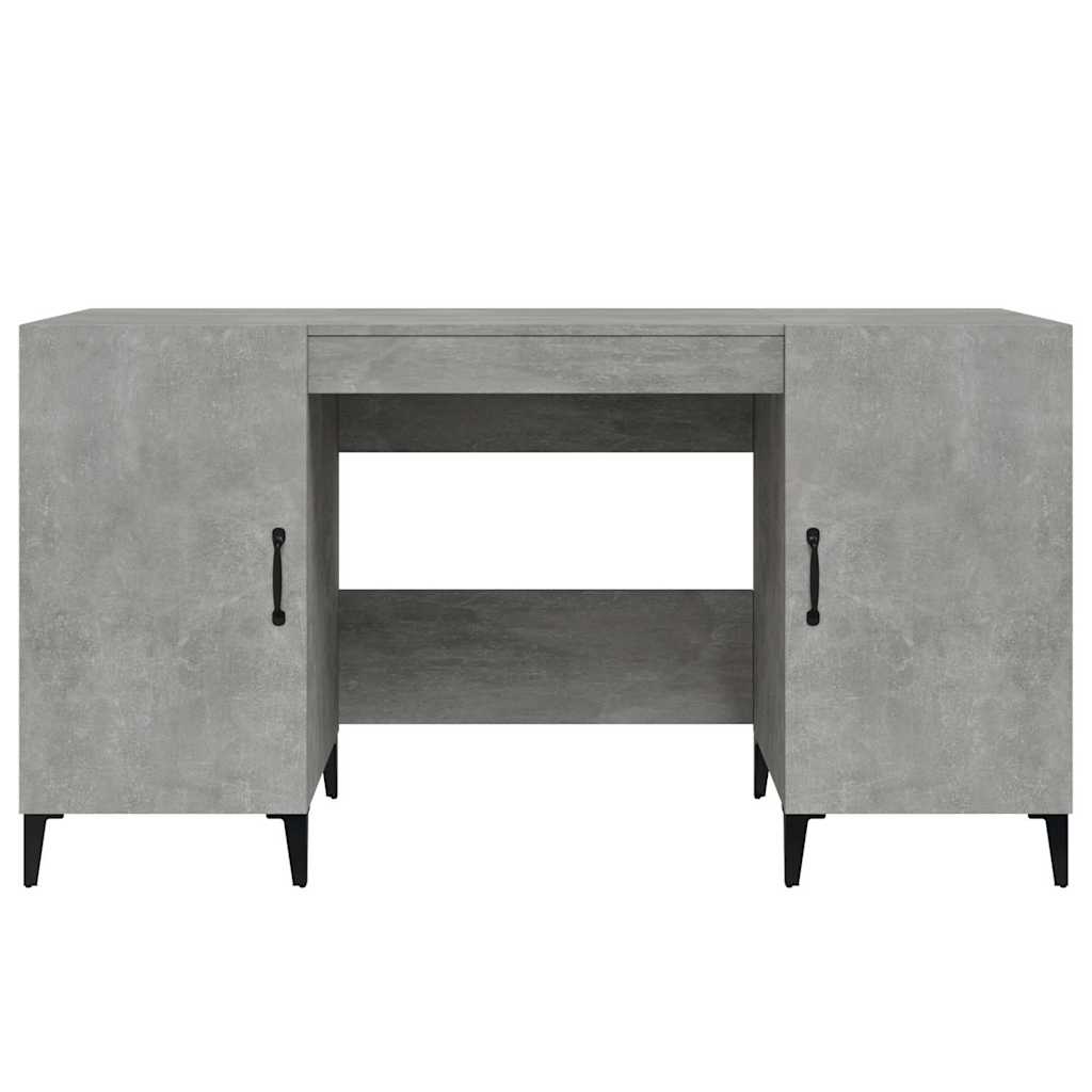 812775 vidaXL Desk Concrete Grey 140x50x75 cm Engineered Wood