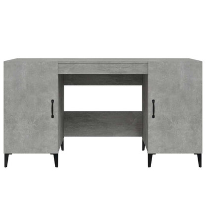 812775 vidaXL Desk Concrete Grey 140x50x75 cm Engineered Wood