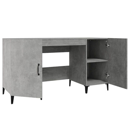812775 vidaXL Desk Concrete Grey 140x50x75 cm Engineered Wood