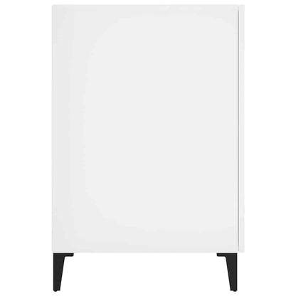 Desk High Gloss White 140x50x75 cm Engineered Wood