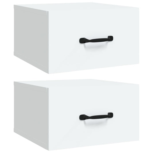 Wall-mounted Bedside Cabinets 2 pcs White 35x35x20 cm