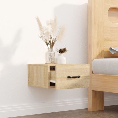 812858 vidaXL Wall-mounted Bedside Cabinet Sonoma Oak 35x35x20 cm