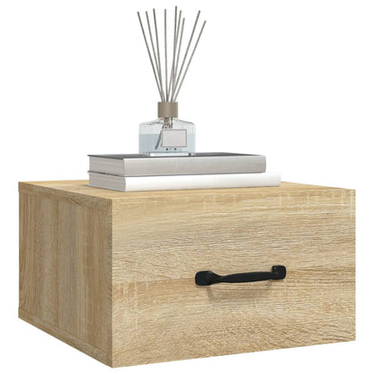812858 vidaXL Wall-mounted Bedside Cabinet Sonoma Oak 35x35x20 cm
