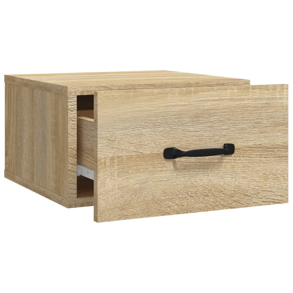 812858 vidaXL Wall-mounted Bedside Cabinet Sonoma Oak 35x35x20 cm