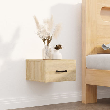 812858 vidaXL Wall-mounted Bedside Cabinet Sonoma Oak 35x35x20 cm
