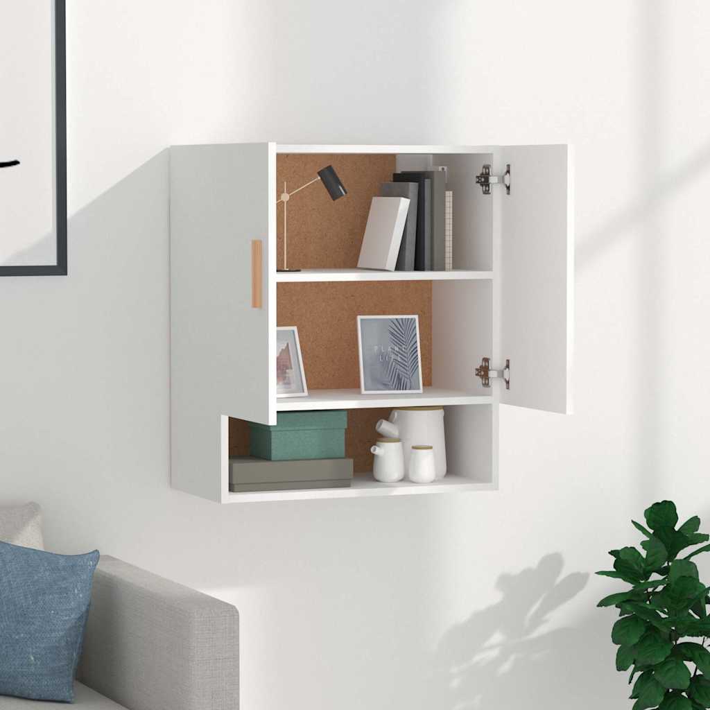 812870 vidaXL Wall Cabinet White 60x31x70 cm Engineered Wood