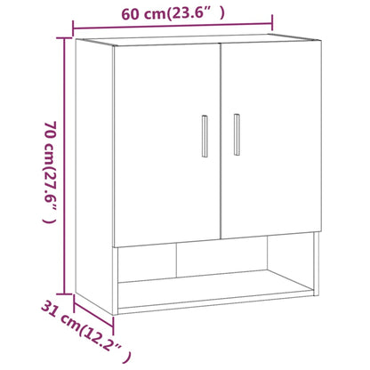 Wall Cabinet Concrete Grey 60x31x70 cm Engineered Wood