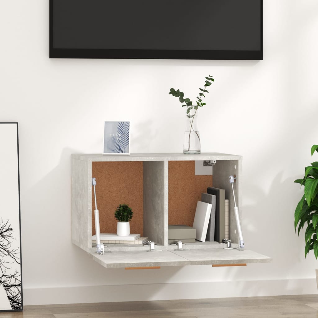 Wall Cabinet Concrete Grey 60x36.5x35 cm Engineered Wood